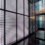 This installation is made up of Baccarat glasses